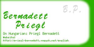 bernadett priegl business card